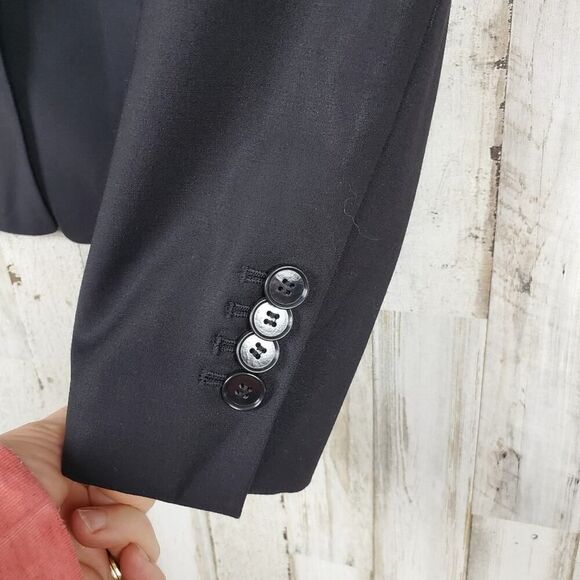 Ann Taylor Button Front Blazer Jacket Black Size 2 - Picture 6 of 9